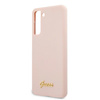 Guess GUHCS21MLSLMGLP S21+ G996różowy/pink hardcase Silicone Script Metal Logo