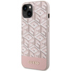 Guess GUHMP14MHGCFSEP iPhone 14 Plus / 15 Plus 6.7" różowy/pink hard case GCube Stripes MagSafe