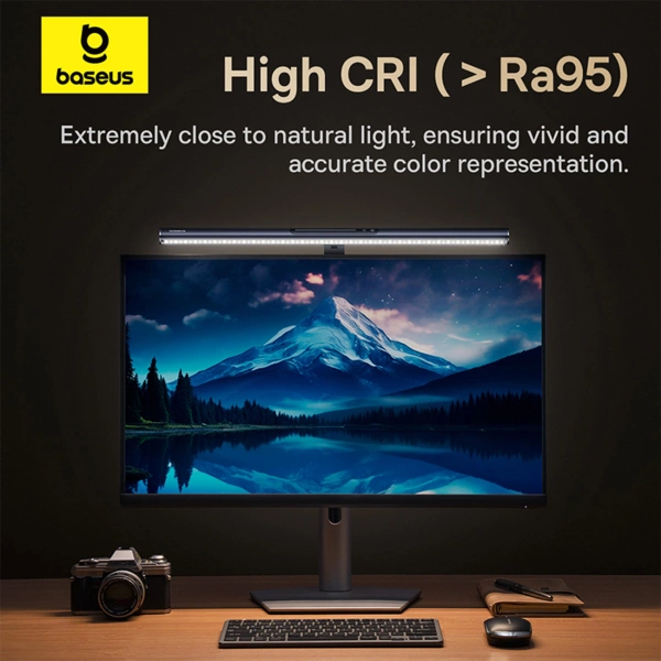 Lampa Baseus i-wok 3 BS-LT007 na monitor magnetyczna asymetryczna  - czarna