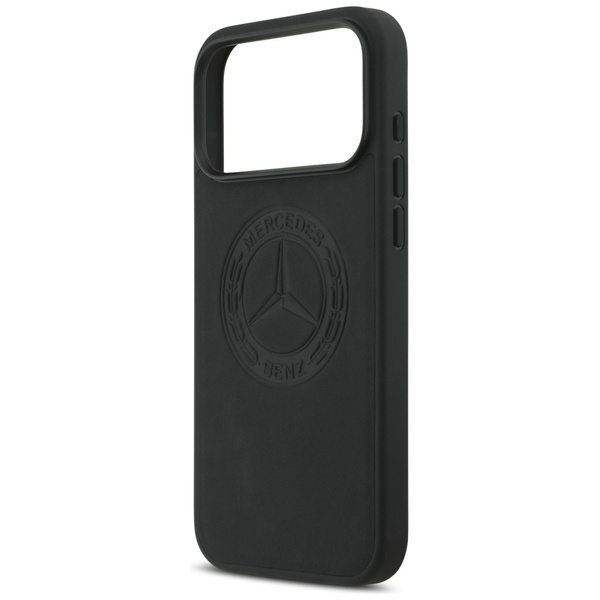 Etui Mercedes Leather Vintage Logo       MagSafe do iPhone 17 Pro Max czarny