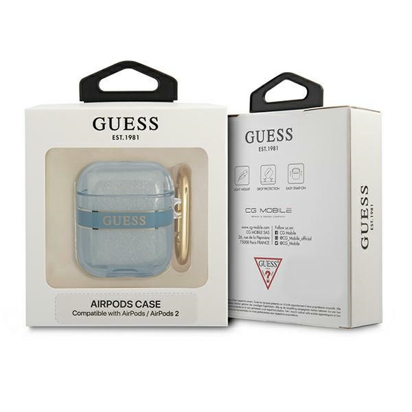 GUESS  GUA2HHTSB AIRPODS 1/2 COVER NIEBIESKI/BLUE STRAP COLLECTION