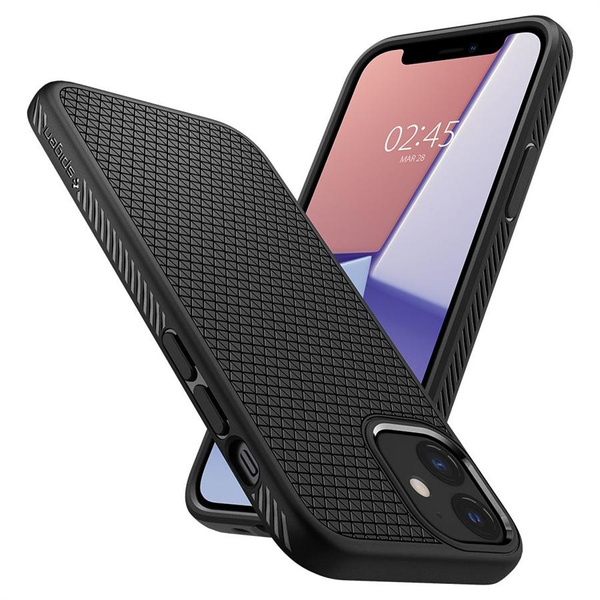 Etui Spigen Liquid Air na iPhone 12 mini - czarny mat
