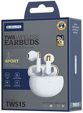 JELLICO wireless earphones TWS15 White