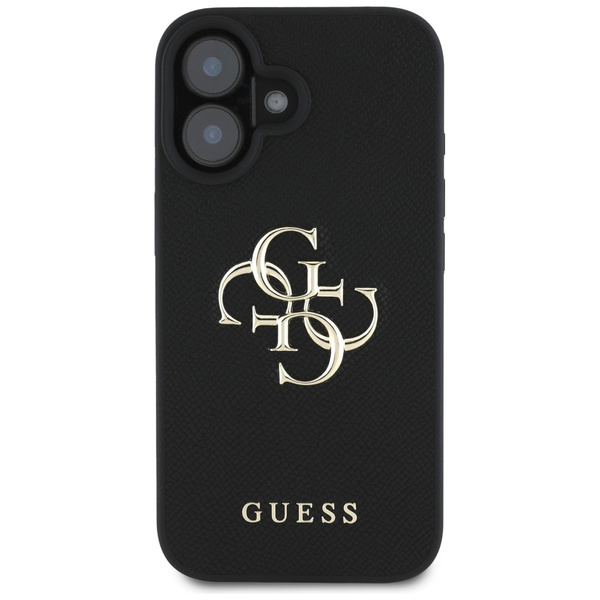 Etui Guess Grained Big 4G Logo Small     Classic Logo do iPhone 16 czarny