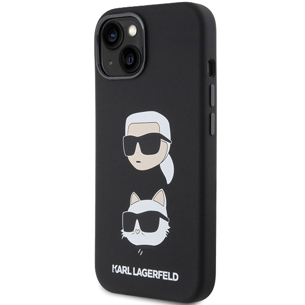 KARL LAGERFELD KLHCP15SSDHKCNK IPHONE 15 / 14 / 13 6.1" CZARNY/BLACK SILICONE KARL&CHOUPETTE HEAD