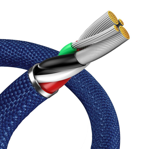 Baseus Crystal Shine Series cable USB cable for fast charging and data transfer USB Type A - Lightning 2.4A 2m blue (CAJY000103)