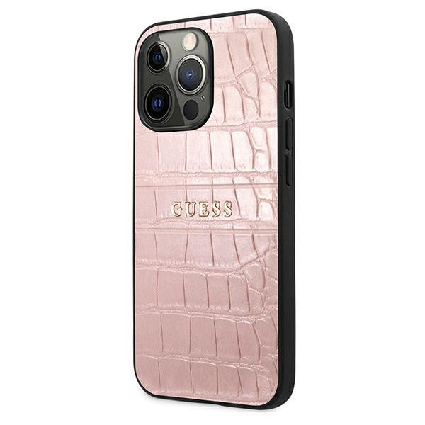 Guess GUHCP13LPCRBPI iPhone 13 Pro / 136,1" różowy/pink Croco Strap Collection