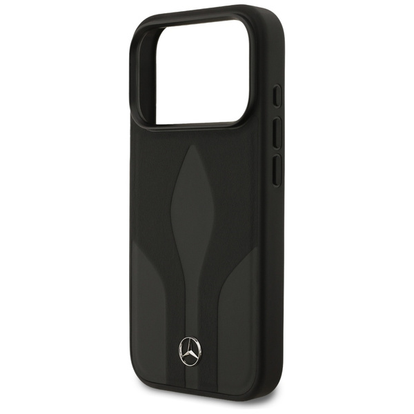 Etui Mercedes Leather The Move MagSafe   do iPhone 17 Pro czarny