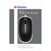 Verbatim Mysz optyczna USB-A 1000 dpiczarny/black 49019