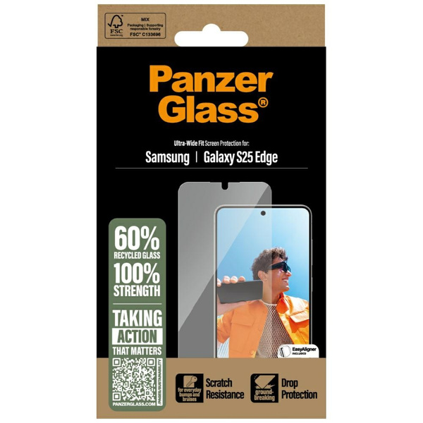 Szkło hartowane PanzerGlass Ultra-Wide   Fit do Samsung Galaxy S25 Edge