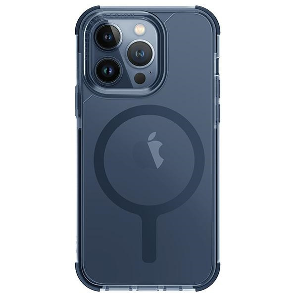 Etui UNIQ Combat Magclick Charging do iPhone 15 Pro - niebieskie