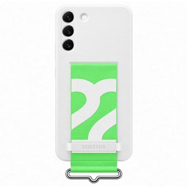 SAMSUNG GALAXY S22 SILICONE COVER WHITE WITH STRAP 