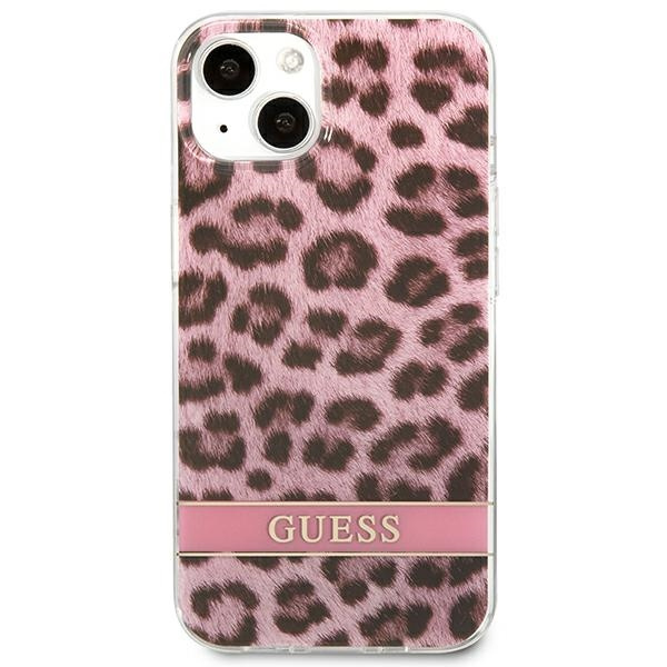 Guess GUHCP13SHSLEOP iPhone 13 mini 5,4"różowy/pink hardcase Leopard