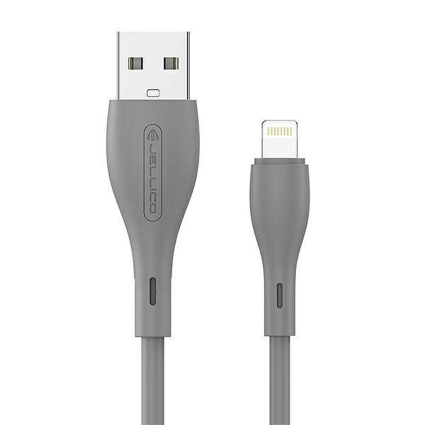 JELLICO USB KABEL - A14 3.1A LIGHTNING 1M SZARY
