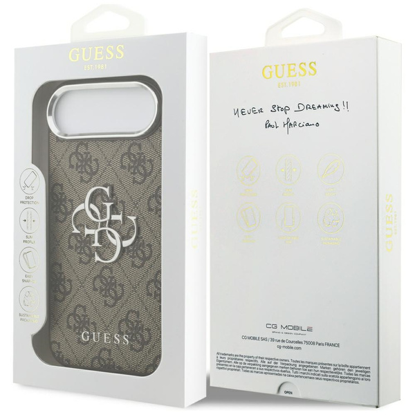 Etui Guess 4G Big 4G Classic Logo do     iPhone Air brązowy srebrny