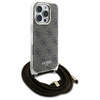 Guess GUHCP16LHC4SEW iPhone 16 Pro 6.3"  brązowy/brown hardcase Crossbody Cord 4G Print