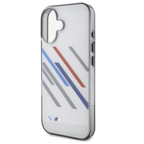 BMW BMHCP16S23HTRAG iPhone 16 6.1"        szary/grey hardcase Motorsport IML Random Stripes