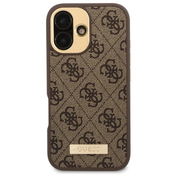 Guess GUHMP16MU4GPRW iPhone 16 Plus 6.7" brązowy/brown hardcase 4G Logo Plate MagSafe