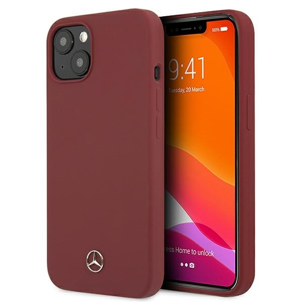 Etui Mercedes Silicone Line na iPhone 13 - czerwone