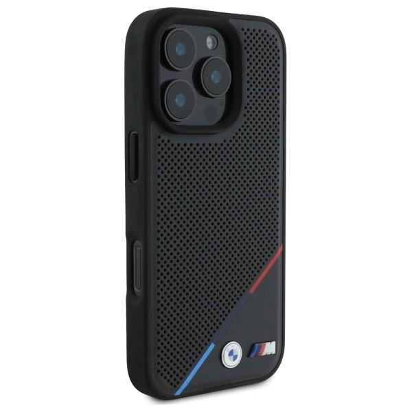 BMW BMHMP16X23PUPDK iPhone 16 Pro Max     6.9" czarny/black hardcase M Perforated Tricolor Line MagSafe