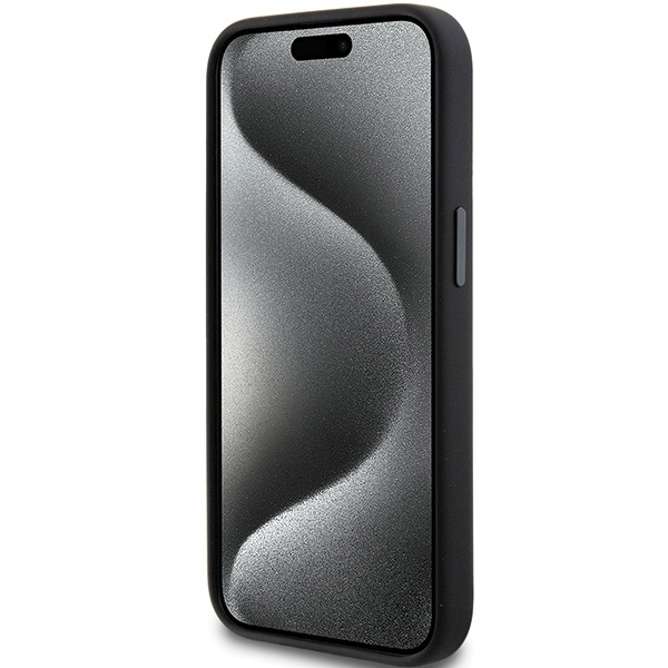 Etui Karl Lagerfeld Silicone Choupette Metal Pin na iPhone 15 Plus / 14 Plus - czarne