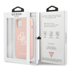 Guess GUHCP13SLS4GWPI iPhone 13 mini5,4" różowy/pink hard case Silicone 4G Logo