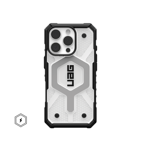 UAG Pathfinder Clear Mag Armor Case for MagSafe for iPhone 16 Pro, Ice