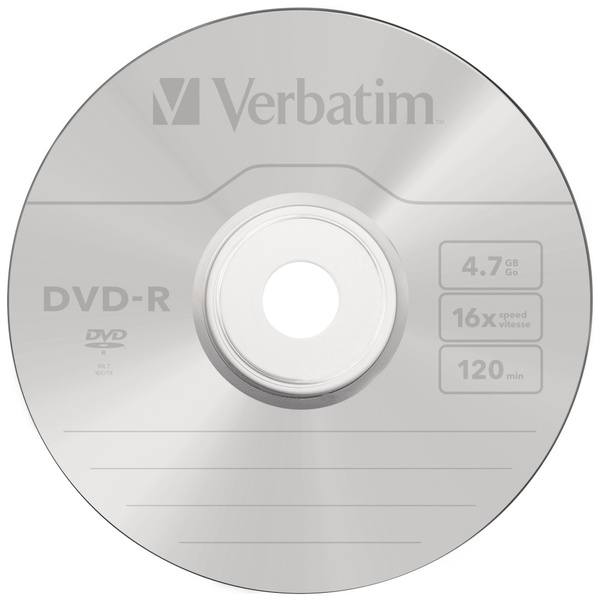 Verbatim Płyta DVD-R 4.7GB 16x AZO       srebrny/matt silver 1szt 43547