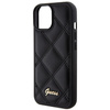 Guess GUHCP15SPSQSQSK iPhone 15 / 14 / 13 6.1" czarny/black hardcase Quilted Metal Logo