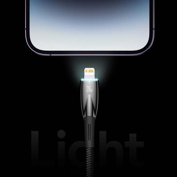 Baseus Glimmer Series kabel do szybkiego ładowania USB-A - USB-C 100W 480Mb/s 2m niebieski