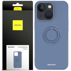 Spacecase Etui Silicone Ring iPhone 13 blue
