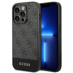 Guess GUHCP14XG4GLGR iPhone 14 Pro Max6,7" szary/grey hard case 4G Stripe Collection