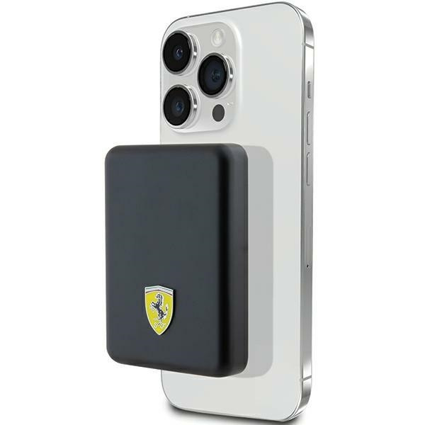 Powerbank Ferrari Metal Logo MagSafe 15W 5000mAh - czarny