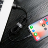 Baseus Cafule Cable wytrzymały nylonowy kabel przewód USB / Lightning QC3.0 1.5A 2M czarny (CALKLF-CG1)