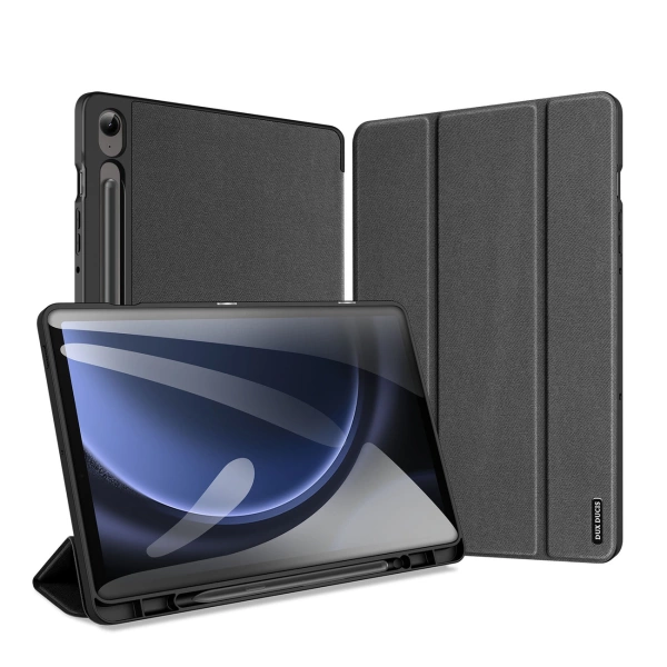 DUX DUCIS DOMO ECO-LEATHER CASE WITH STAND FOR SAMSUNG TAB S9 FE+ - BLACK