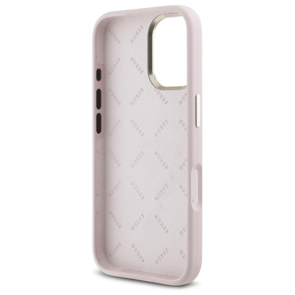 Guess GUHCP16SM4DGPP iPhone 16 6.1"      jasnoróżowy/pink hardcase Silicone Logo Strass 4G