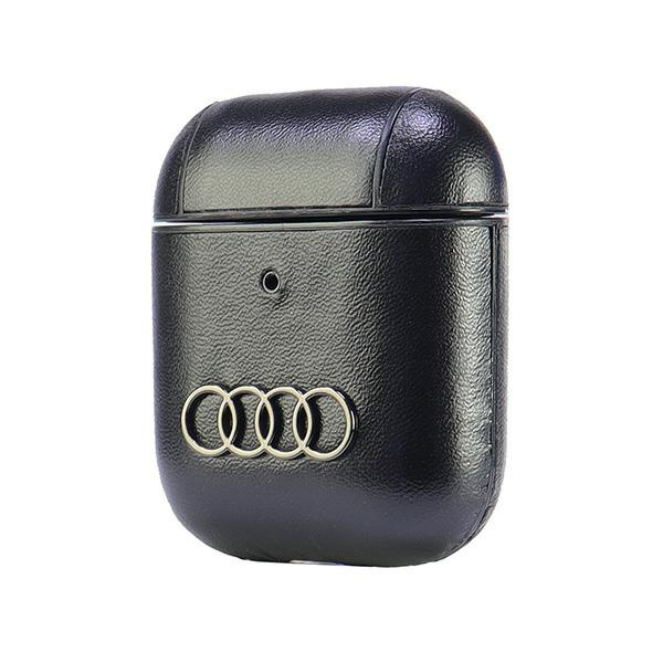 Audi Leather Big Logo AirPods 1/2 cover   czarny/black AU-AP-GT/D3-BK