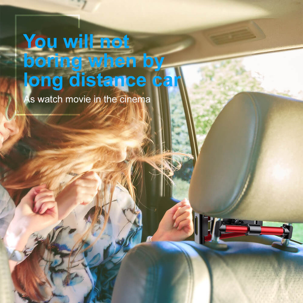 Baseus Backseat Car Mount SUHZ-01 Car Headrest Holder for Tablets / Smartphones 4.7-12.9" - Black