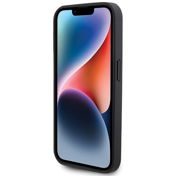 KARL LAGERFELD KLHCP15XPKLPKLK IPHONE 15 PRO MAX 6.7 "BLACK/BLACK HARDCASE LEATHER MONOGRAM HOT STAMP METAL LOGO