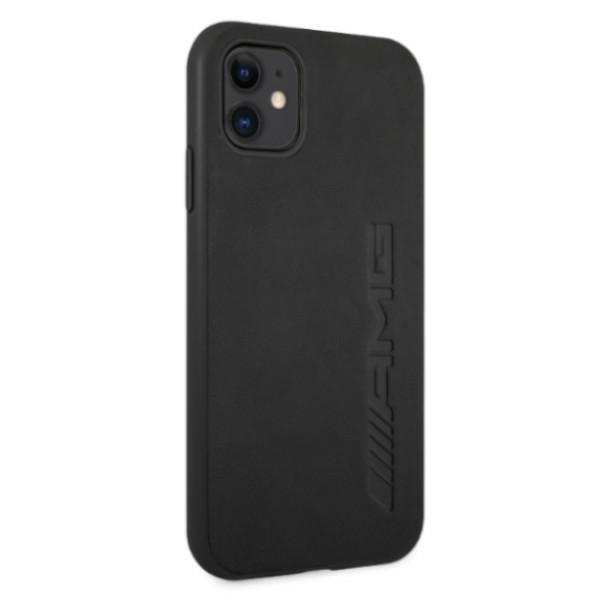 AMG AMHCN61DOLBK iPhone 11 / Xr 6,1"  czarny/black hardcase Leather Hot Stamped