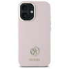 Guess GUHCP16SM4DGPP iPhone 16 6.1"      jasnoróżowy/pink hardcase Silicone Logo Strass 4G