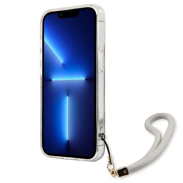 Guess GUHCP13SHFLSD iPhone 13 mini 5,4"złoty/gold hardcase Flower Strap