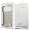Etui Guess Leather 4G Triangle Strass    MagSafe do iPhone 17 Pro Max różowy