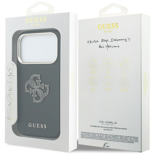 Etui Guess FW Resin Logo do iPhone 17    Pro czarny