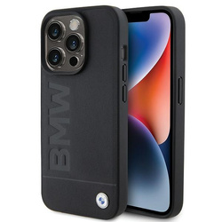 BMW BMHCP15XSLLBK IPHONE 15 PRO MAX 6.7" CZARNY/BLACK LEATHER HOT STAMP