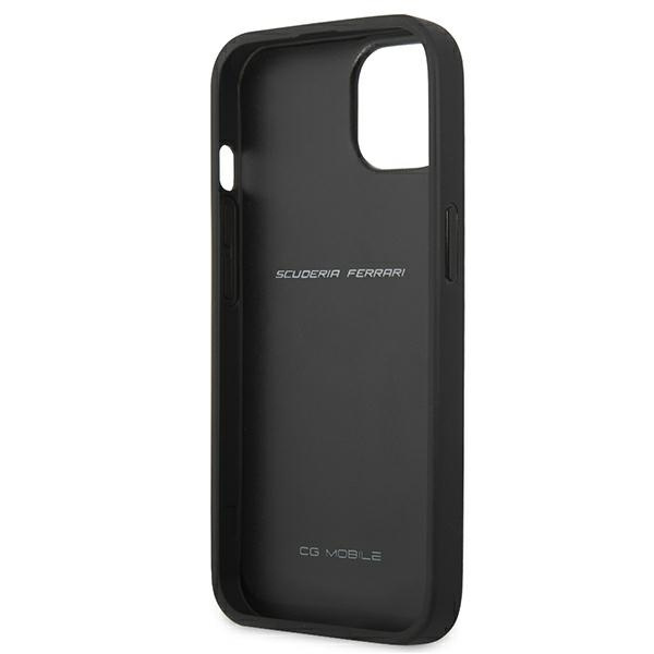 Etui Ferrari On Track Carbon Stripe na iPhone 13 mini - czerwone