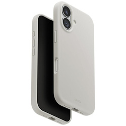 Etui UNIQ Lino do iPhone 17 Magclick Charging jasno szary