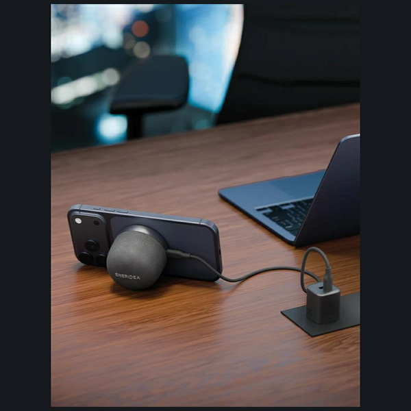 Głośniki Bluetooth Energea Magaudio Go Plus Qi MagSafe z paskiem grafitowy