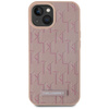 Etui Karl Lagerfeld Leather Monogram     Metal Logo MagSafe do iPhone 15 różowy