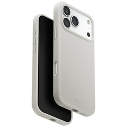 Etui UNIQ Lino do iPhone 17 Pro Max Magclick Charging jasno szary